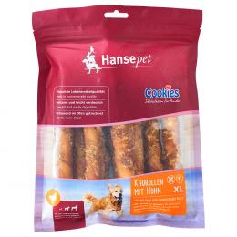 4 + 1 gratis! 5 x Hansepet Cookies Hundesnacks - Kaurollen mit Hühnchenfilet XL (5 x 450 g)