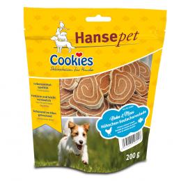 4 + 1 gratis! 5 x Hansepet Cookies Hundesnacks - Seelachs-Hähnchenfilet-Schnecke (5 x 200 g)