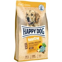 4 x 1 kg | Happy Dog | Geflügel pur & Reis NaturCroq | Trockenfutter | Hund