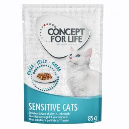48 x 85 g Concept for Life - 10 € Rabatt! - Sensitive Cats in Gelee        