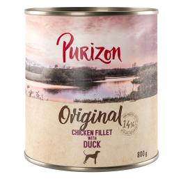 5 + 1 gratis! 6 x 400/800 g Purizon Nassfutter - NEU: Hühnerfilet mit Ente, Karotten und Brombeeren (6 x 800 g)