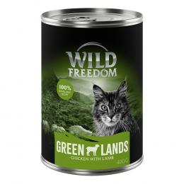 5 + 1 gratis! 6 x 400 g Wild Freedom (getreidefreie Rezeptur) - Green Lands -  Lamm & Huhn