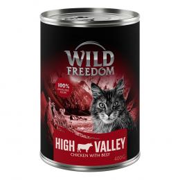 5 + 1 gratis! 6 x 400 g Wild Freedom (getreidefreie Rezeptur) - High Valley - Rind & Huhn