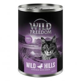 5 + 1 gratis! 6 x 400 g Wild Freedom (getreidefreie Rezeptur) - Wild Hills - Ente & Huhn