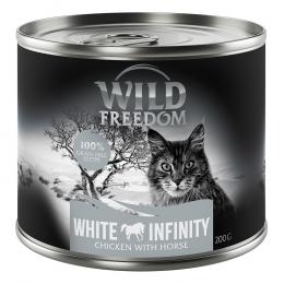 5 + 1 gratis! Wild Freedom 6 x 200 g - White Infinity - Huhn & Pferd