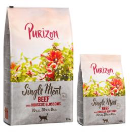 6,5 kg Purizon + 800 g gratis! - Single Meat Rind mit Hibiskusblüten