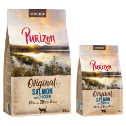 6,5 kg Purizon + 800 g gratis! - Sterilised Adult Lachs mit Huhn