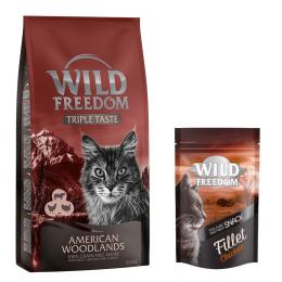 6,5 kg Wild Freedom + Filet Snack gratis! American Woodlands - Rind, Huhn & Truthahn