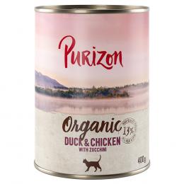 6 x 200 g / 400 g Purizon zum Probierpreis - Purizon Organic Ente und Huhn mit Zucchini (6 x 400 g)