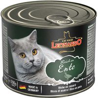 6 x 200 g | Leonardo | Reich an Ente Quality Selection | Nassfutter | Katze