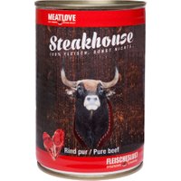 6 x 400 g | Fleischeslust | Rind Pur Steakhouse | Nassfutter | Hund