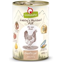 6 x 400 g | GranataPet | Geflügel Liebling's Mahlzeit PUR | Nassfutter | Hund