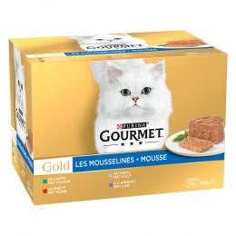 62 + 10 gratis! 72 x 85 g Gourmet Gold Feine Pastete - Mixpaket Fleisch (Kaninchen, Kalb, Rind, Lamm)