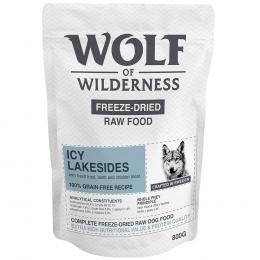 7€ Rabatt! 800 g Wolf of Wilderness gefriergetrocknetes Rohfutter Icy Lakesides - Lamm, Forelle & Huhn
