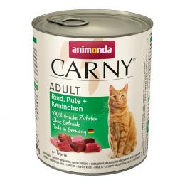 animonda Carny Adult 6 x 800 g - Rind, Pute + Kaninchen