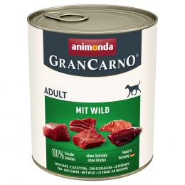 Angebot für animonda GranCarno Original Adult 6 x 800 g - mit Wild - Kategorie Hund / Hundefutter nass / animonda / GranCarno.  Lieferzeit: 1-2 Tage -  jetzt kaufen.