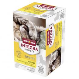 animonda Integra Protect Adult Sensitive Schale 6 x 100 g Katzenfutter - Huhn Pur