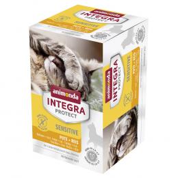 animonda Integra Protect Adult Sensitive Schale 6 x 100 g Katzenfutter - Pute & Reis