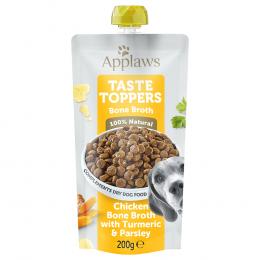 Applaws Taste Toppers Pouch 6 x 200 ml - Hühnerknochenbrühe mit Kurkuma & Petersilie