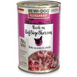 BEWI DOG fleischkost reich an Geflügelherzen - 400 g (3,93 € pro 1 kg)