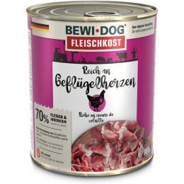 BEWI DOG fleischkost reich an Geflügelherzen - 800 g (3,24 € pro 1 kg)