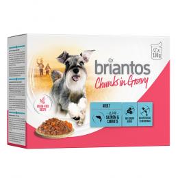 Briantos 48 x 100 g zum Sonderpreis! - Chunks in Gravy Lachs & Karotten