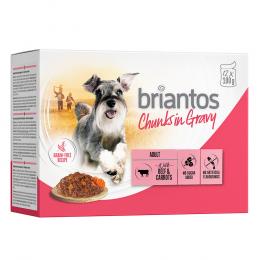 Briantos 48 x 100 g zum Sonderpreis! - Chunks in Gravy Rind & Karotten
