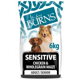 Burns Adult & Senior Sensitive - Huhn & Vollkornmais - Sparpaket: 2 x 6 kg