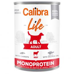 Calibra Dog Life Adult 6 x 400 g - Rind mit Karotten