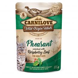 Carnilove Cat Pouch Ragout - Pheasant enriched with Raspberry Leaves 24x85g