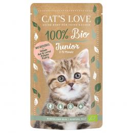 Cat's Love Bio 6 x 100 g - Junior Bio-Geflügel