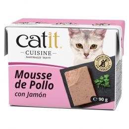 Catit Cuisine Mousse 12 x 90 g - Huhn mit Schinken