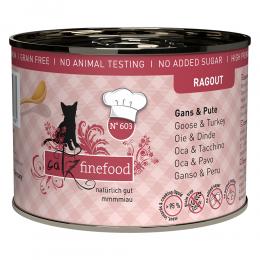 Angebot für catz finefood Ragout 6 x 190 g - No.603 Gans & Pute - Kategorie Katze / Katzenfutter nass / catz finefood / Ragout.  Lieferzeit: 1-2 Tage -  jetzt kaufen.