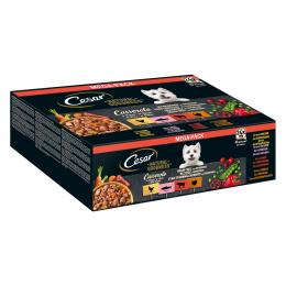 Cesar Natural Goodness Getreidefrei mit Superfoods 48 x 100 g - Casserole in Soße (Lachs, Huhn, Rind, Truthahn)