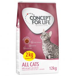 Concept for Life All Cats - Verbesserte Rezeptur! - 10 + 2 kg gratis!