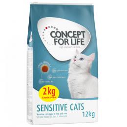 Concept for Life Sensitive Cats - Verbesserte Rezeptur! - 10 + 2 kg gratis!
