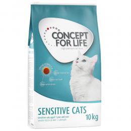 Angebot für Concept for Life Sensitive Cats - Verbesserte Rezeptur! - 10 kg - Kategorie Katze / Katzenfutter trocken / Concept for Life / Spezialnahrung.  Lieferzeit: 1-2 Tage -  jetzt kaufen.