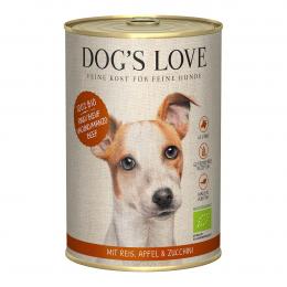 Dog's Love Bio Rind mit Reis, Apfel und Zucchini 6x400g