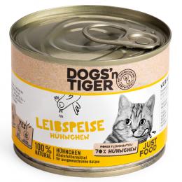 Dogs'n Tiger Adult Cat 6 x 200 g - Leibspeise Hühnchen