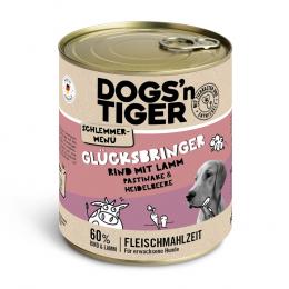 Dogs'n Tiger Schlemmermenü für Hunde 6 x 800 g - Rind mit Lamm, Pastinake & Heidelbeere