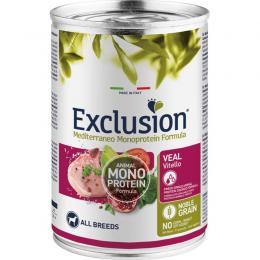 Exclusion Mediterraneo Adult Kalb Nassfutter 12 x 400 g (6,66 € pro 1 kg)