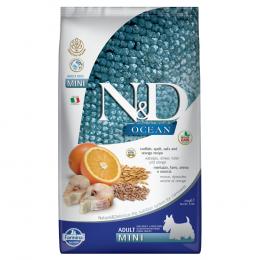 Farmina N&D Ocean gesundes Getreide Kabeljau & Orange Adult Mini - Sparpaket: 3 x 2,5 kg