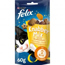 FELIX KnabberMix Dreikäsehoch Katzensnack bunter Mix 8x60g