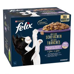 Angebot für Felix Köstliche Scheibchen 48 x 80 g - Gemischte Vielfalt (Rind, Huhn, Lachs, Thunfisch) - Kategorie Katze / Katzenfutter nass / Felix / Deliciously Sliced.  Lieferzeit: 1-2 Tage -  jetzt kaufen.