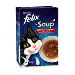 FELIX Soup Geschmacksvielfalt vom Land mit Rind, Huhn und Lamm 6x48g