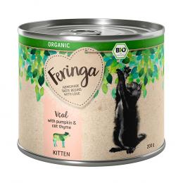 Feringa Bio Menü Kitten 6 x 200 g - Bio Kalb mit Kürbis und Katzengamander