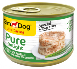 Gimdog Comida Húmeda Pure Delight Pollo Y Cordero Para Perros 150 Gr