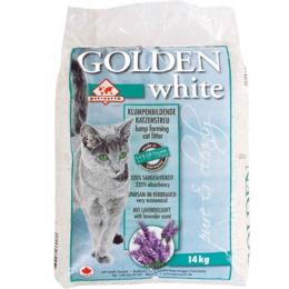 Golden White Katzen-Klumpstreu mit Lavendelduft - 14kg (1,11 € pro 1 kg)