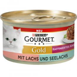 Gourmet Gold Raffiniertes Ragout 12 x 85 g - Lachs & Seelachs Duo