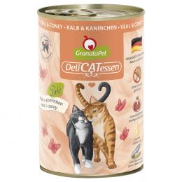 GranataPet DeliCatessen 6 x 400 g Katzenfutter - Kalb & Kaninchen